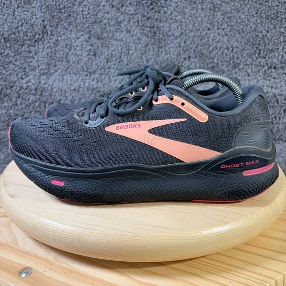 Brooks Ghost Max Running Shoe Womens Size 11 Gray Pink Gym Training Sneakers - Picture 1 of 8